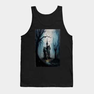 Haunted House in the Woods Tank Top